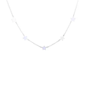 Collana Girocollo in Argento Con Stelle